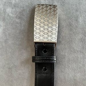 R.J. Bettinardi Sculpted Metal black belt size 36